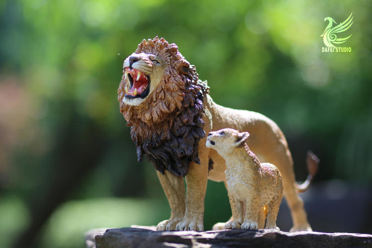 【龍專】現貨-大飛GK 馬賽獅子王父子組 樹脂雕像( 非真人版獅子王 辛巴 動物仿真模型  大飛工作室 老虎)