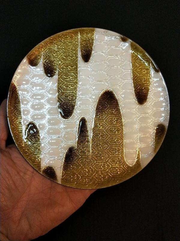 日本銅胎琺瑯彩盤
