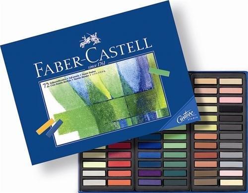 ［美術大補帖］~德國原裝進口Faber-Castell輝柏~美術級藍盒裝粉彩條[72色] 網路超低價~!