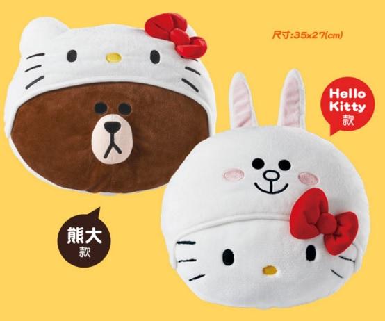 【現貨】7-11 Hello Kitty x LINE 共度美好食光 絨毛玩偶抱枕、熊大午茶組