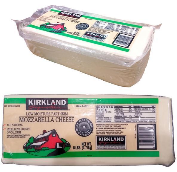 【2.72kg】KIRKLAND MOZZARELLA 摩佐拉 乾酪塊 乳酪 奶酪 起司 起士 芝士*莫扎瑞拉 馬自瑞拉