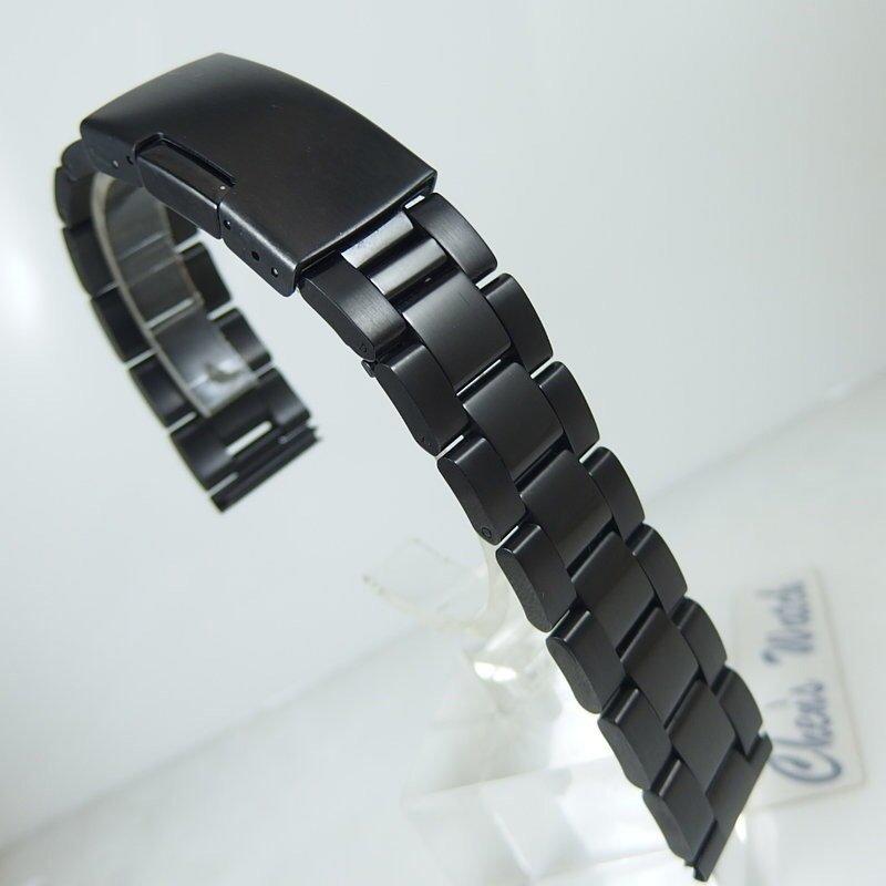 錶帶屋 20mm 22mm 24mm 26mm28mm平頭pvd黑色實心不銹鋼替代各式相容原廠錶帶和智慧手錶 現貨