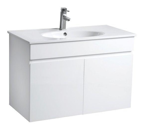 ~衛浴設備~60cm方型盆+白色鋼烤發泡板斜把手浴櫃組<另有75 80 90 100可供選擇，價格另計>