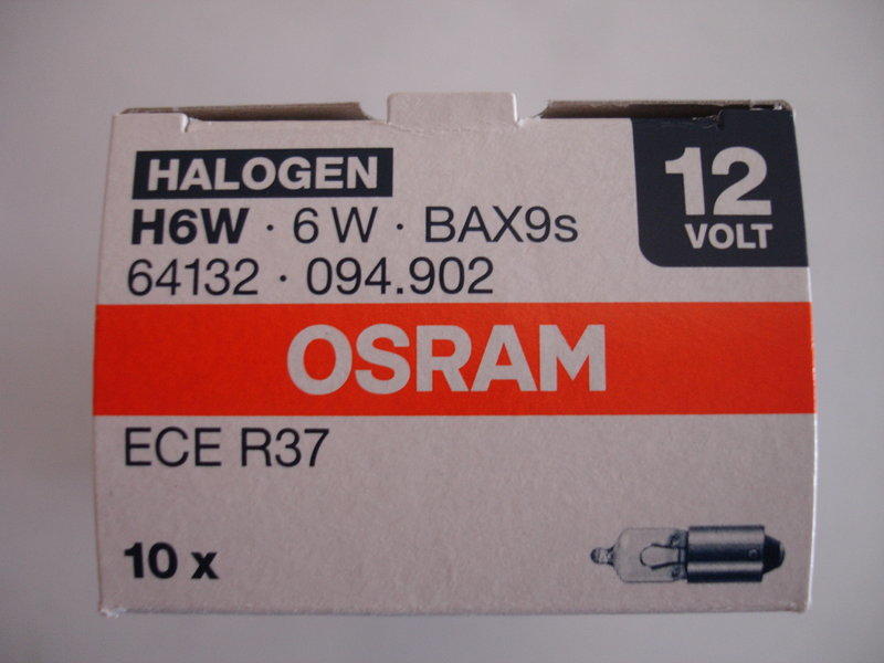 ((高雄仁武)) OSRAM 原廠標準型清光64132賓士小燈6W斜角