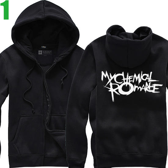 My Chemical Romance【我的另類羅曼史】連帽厚絨長袖搖滾樂團外套(共5種顏色) 購買多件多優惠【賣場一】