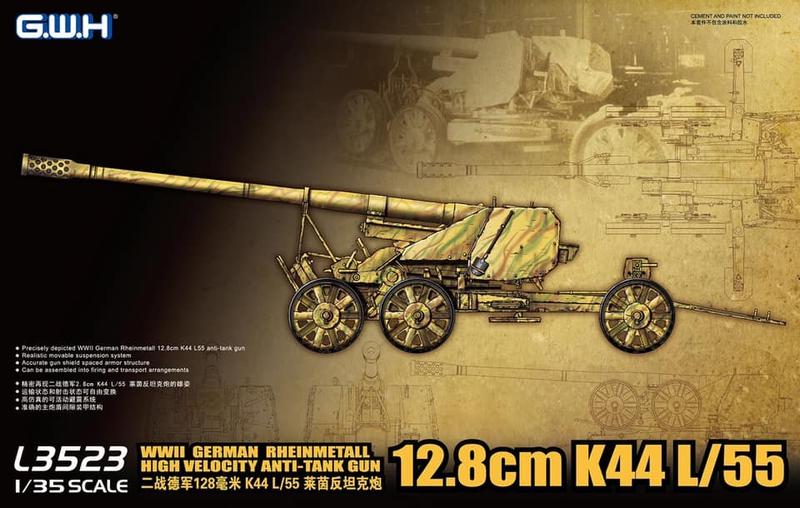 [威逸模型] 團購預訂~GWH 長城 1/35 德國 K44 128mm L/55 萊茵反戰車砲 L3523