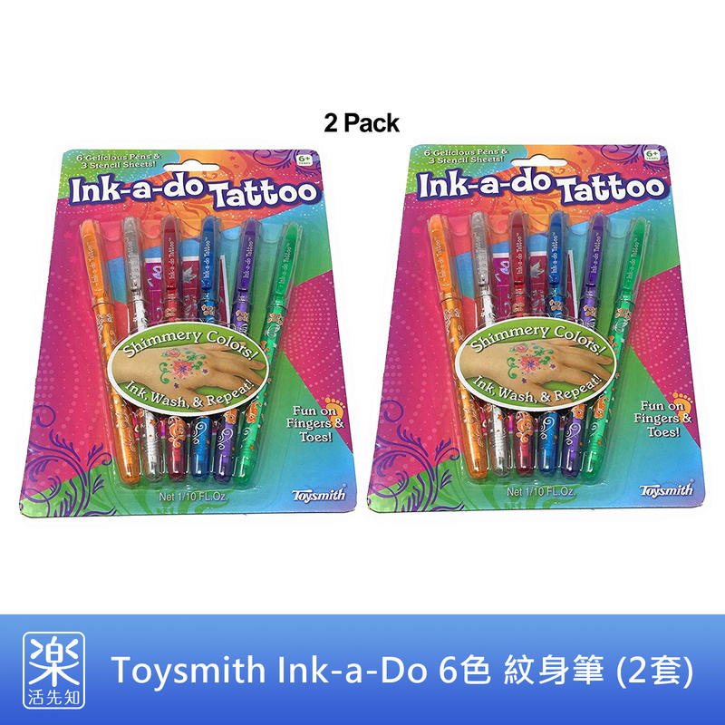 【樂活先知】『現貨在台』美國 Toysmith Ink-a-Do 6色 紋身筆 (2套入)