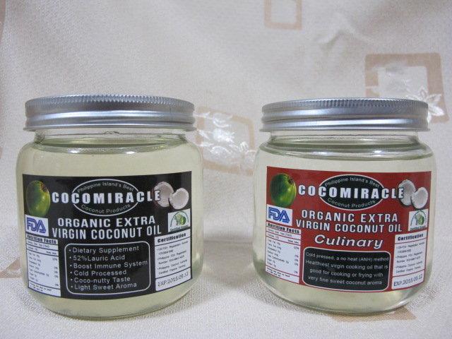 "奇蹟牌"特級處女椰子油(Extra Virgin Coconut Oil)500ML菲律賓長灘島（原味/淡味都有）