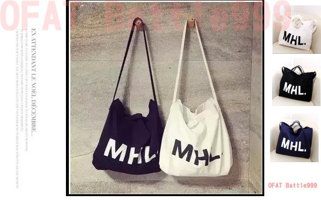 韓國爆款 MHL帆布包 復古牛仔帆布包 手提袋 購物袋 大方包 後背包 側背包 生日禮物【BS01】