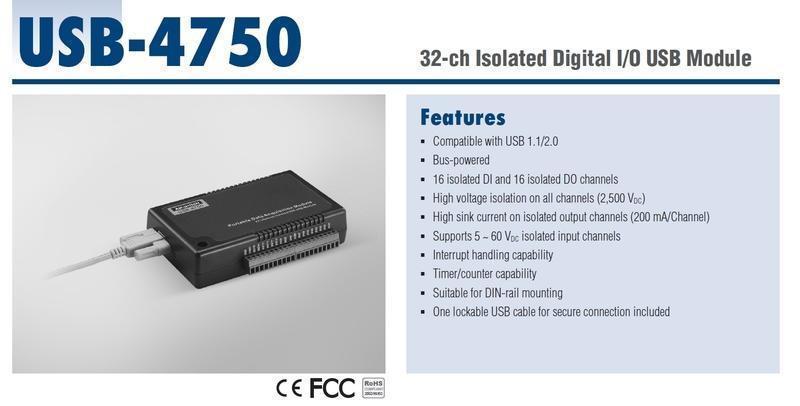 科達電控 ADVANTECH 研華 USB-4750 32-CH Isolated DIO USB Module | 露天市集 | 全台最大的 ...