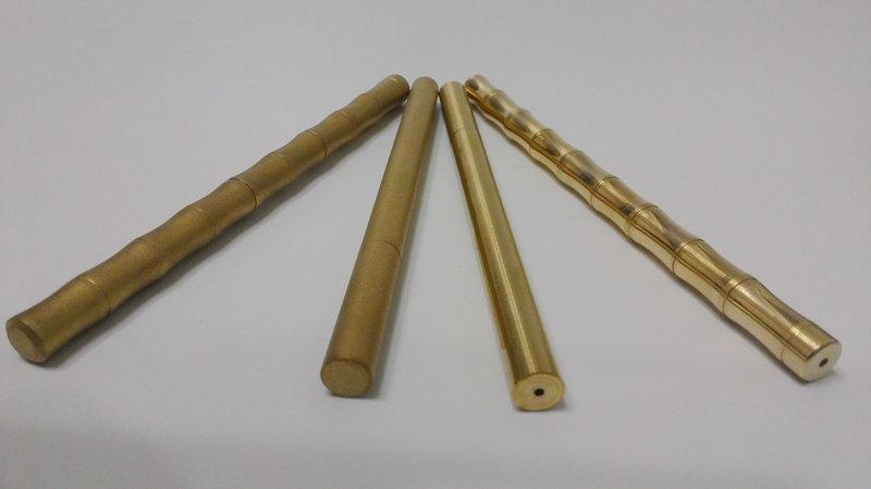 黃銅 鋼珠筆 竹節 圓柱
