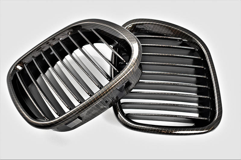 GRILLES FOR 97-02 BMW E36 Z3 碳纖維水轉印CARBON 單槓 水箱罩