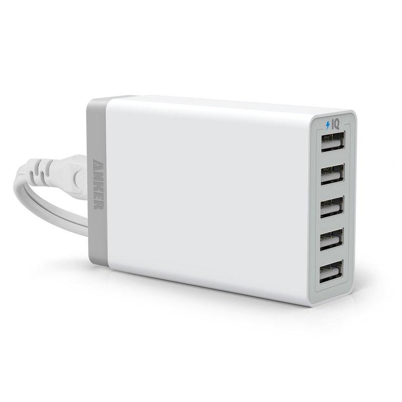 現貨 保固18月 Anker 40W 5-Port USB 充電器 Power IQ 白色
