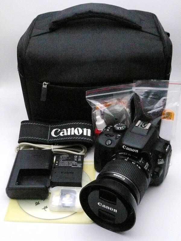 *入門單眼* Canon 100D + 18-55mm IS II 鏡頭 + 相機包及附件 - 公司貨 -