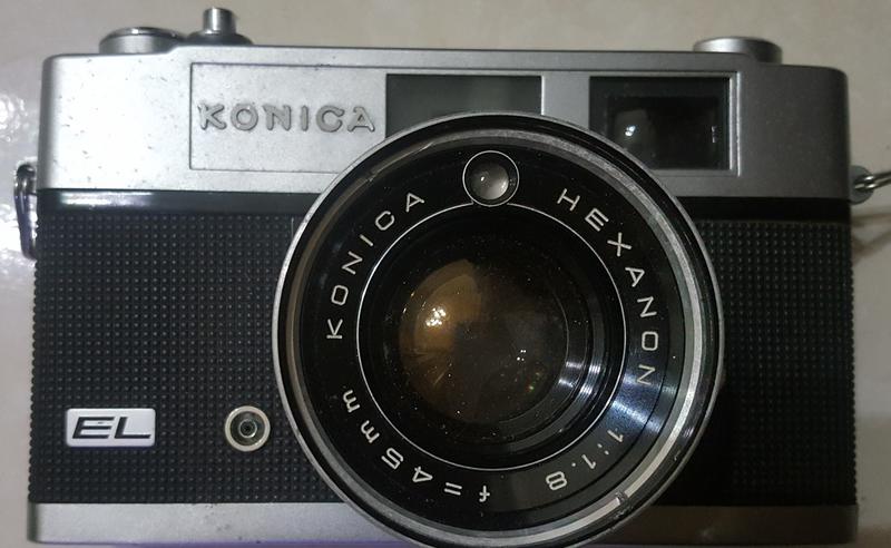 二手市面稀少復古日本制KONICA AUTO S2 EL底片相機(未測試當收藏/裝飾品)