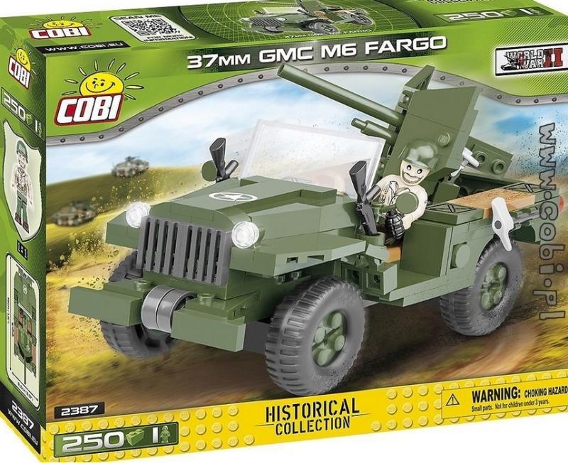 代訂[COBI設計出品/相容Lego樂高/]二戰美軍 GMC M6 Fargo 反坦克炮吉普車