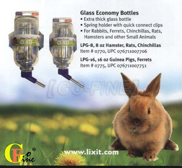 夠好 立可吸LPG-16 鼠兔飲水瓶 天竺鼠兔子喝水瓶 鳥用玻璃飲水瓶 小型鳥水瓶480cc 美國寵物第一品牌LIXIT