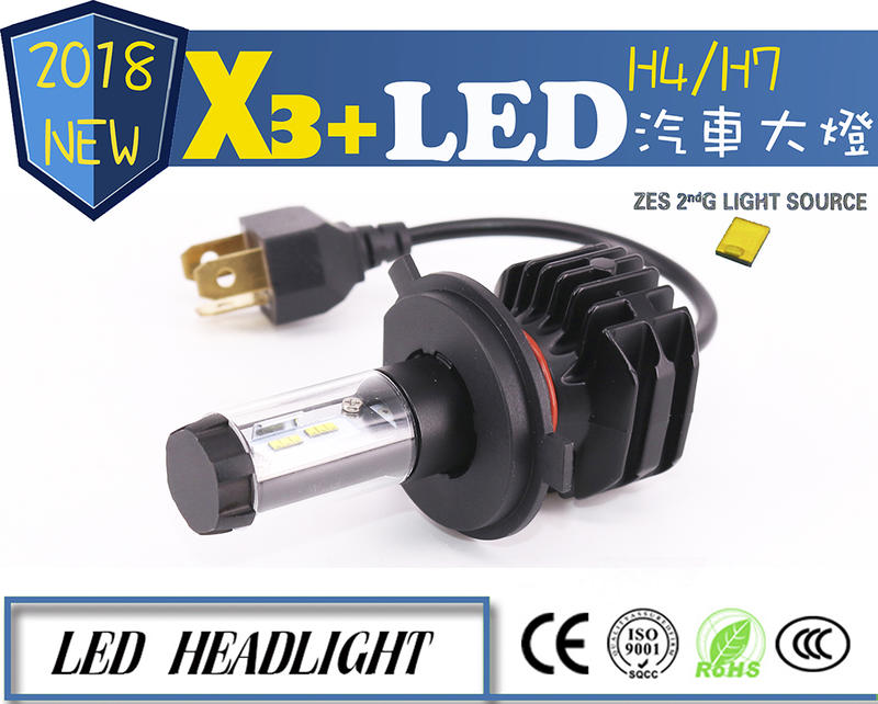 【鑫榮光電】- X3 + PLUS LED大燈 H4/H17/H7/H8/H11/H16/9006/9012