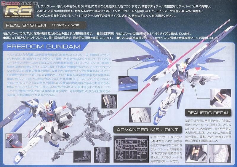 【鋼普拉】BANDAI 機動戰士 鋼彈SEED RG 1/144 #05 FREEDOM GUNDAM 自由鋼彈