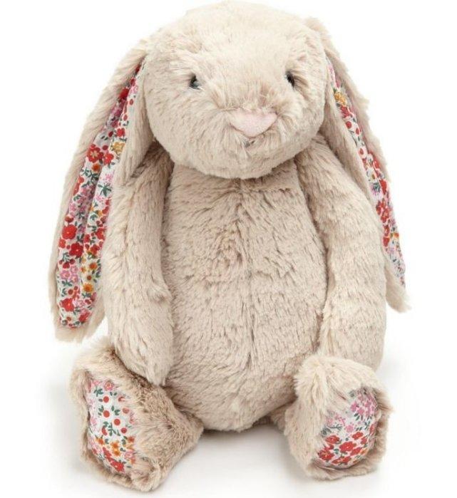 現貨 英國 JELLYCAT 熱賣款碎花淺棕邦尼兔 寶貝的第一個朋友 最精緻柔軟觸感的絨毛玩偶 安撫玩具 生日禮