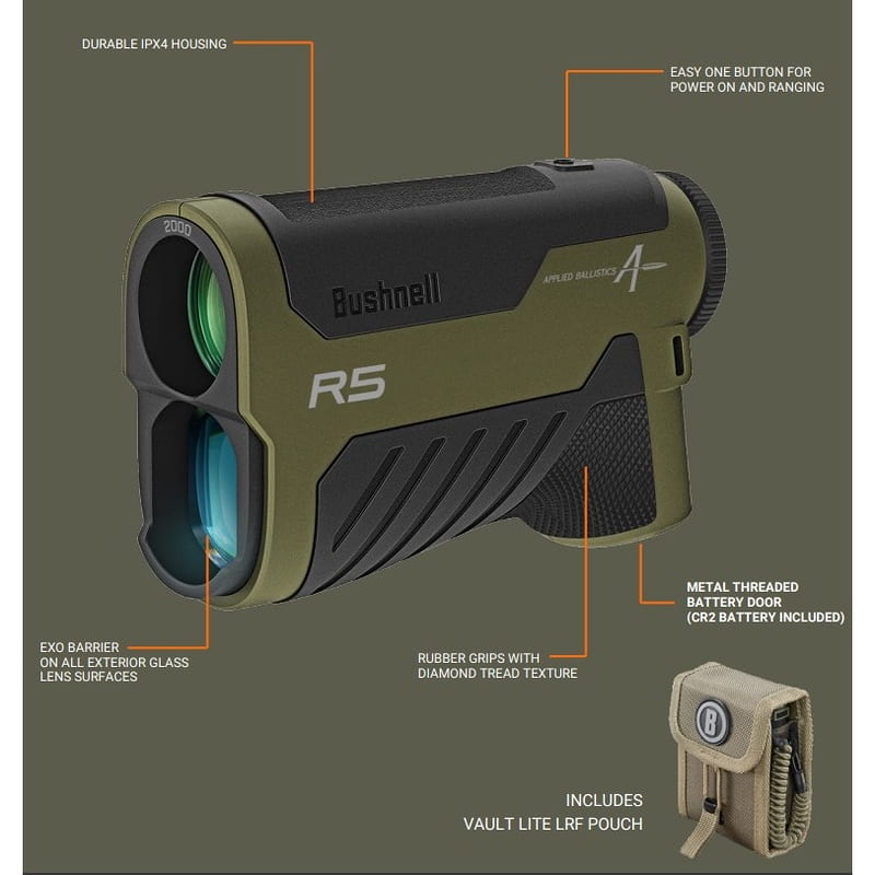【攝界】現貨 美國 Bushnell 博士能 R5 2000碼 雷射測距儀 6x25 望遠鏡 高爾夫球 生存遊戲