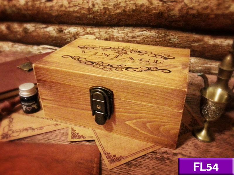 實木鑰匙收納盒 (舊木色) FL54 鎖盒 木盒 首飾盒 零錢盒 工業風 北歐 鎖盒 婚禮小物 結婚 婚禮