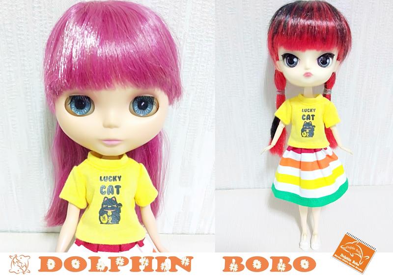 Dolphin Bobo娃衣工作室~黃色T恤