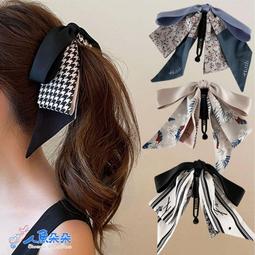 Rainnie 絲巾香蕉夾 馬尾夾 絲巾 蝴蝶結 香蕉夾 髮...