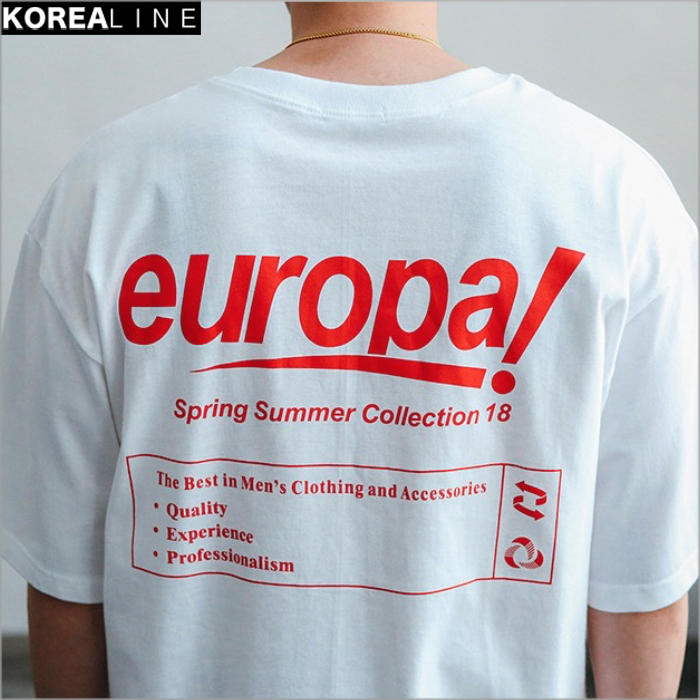 搖滾星球韓國代購 EUROPA字母印刷短T / 3色 BS6331