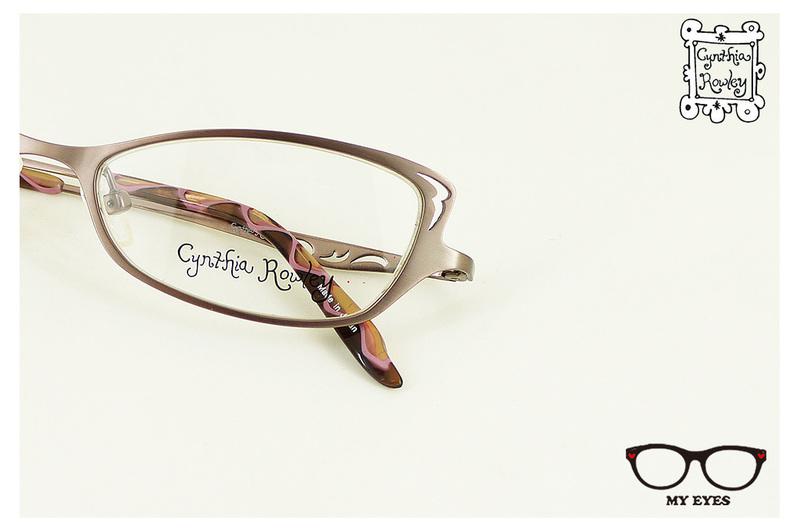 【My Eyes 瞳言瞳語】Cynthia Rowley辛西亞品牌 霧粉色金屬眼鏡 簍空小框型 高雅質感 (CR154)