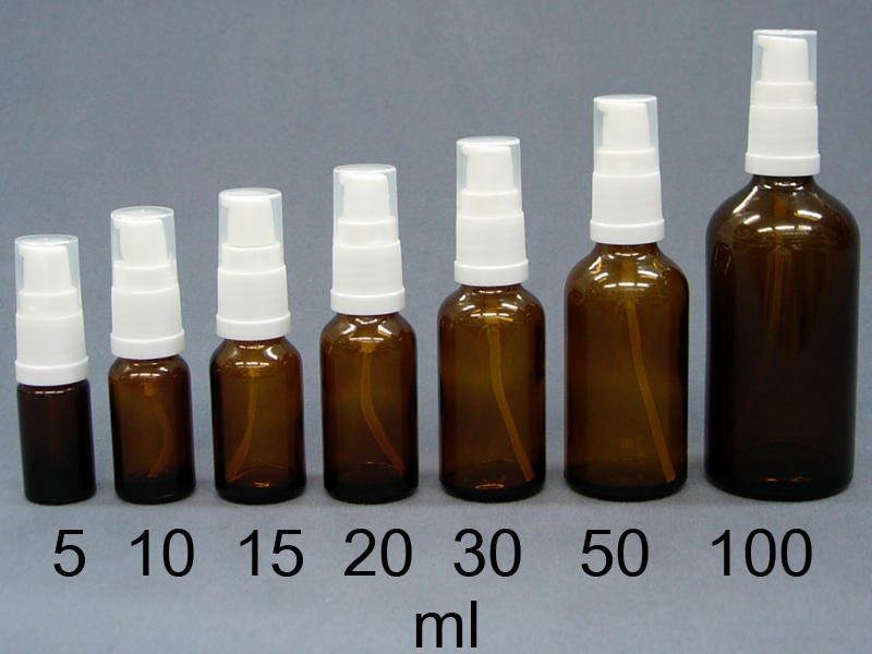 玻璃【瓶瓶罐罐/壓瓶】茶色精油 玻璃壓瓶 [5ml~100ml] (可裝酒精)