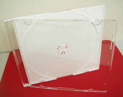 【臺灣製造】200個(一箱)-12CM專用─ 5mm slim case白底PS壓克力CD盒/DVD盒/光碟盒/CD殼