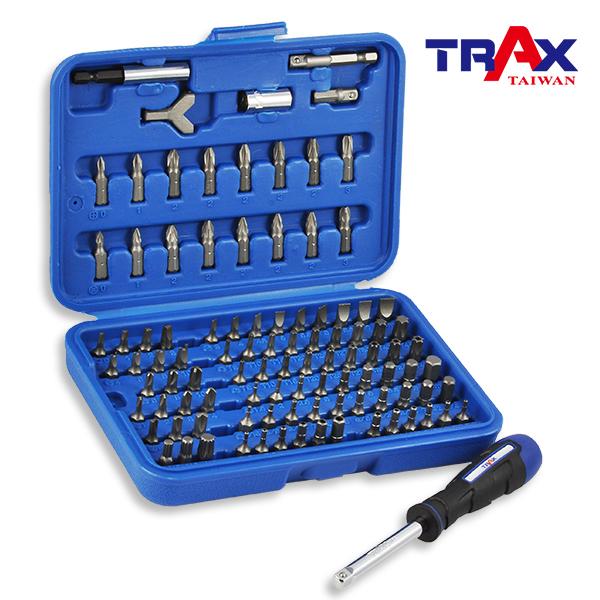 [TRAX工具小舖]ARX-100BK[2分100PCS鉻釩鋼萬用起子頭手工具組附專業起子柄 ]螺絲起子