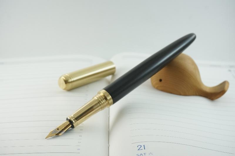 ﹛M&J雜貨舖﹜原木製鋼筆 復古黃銅鋼筆 黑檀 金屬筆 木頭筆 木製筆