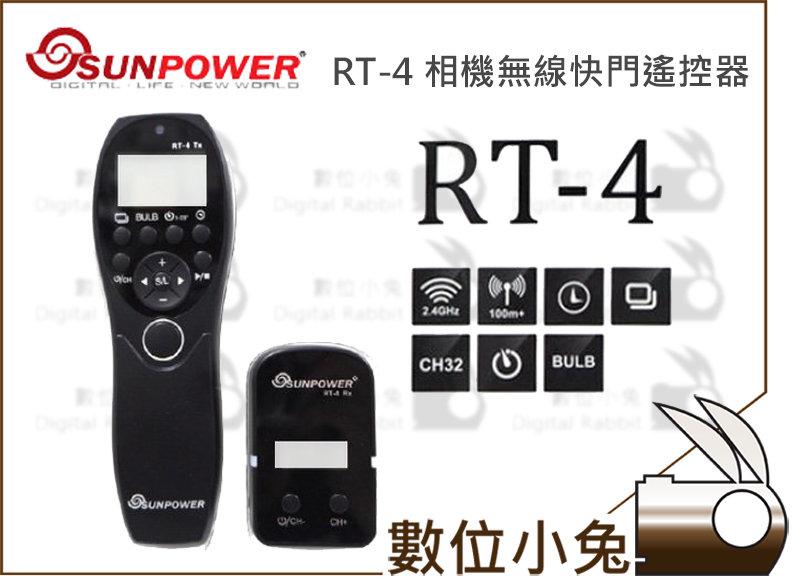 數位小兔【SUNPOWER RT-4 相機無線快門遙控器】 CH32  Canon Nikon 快門線 定時快門