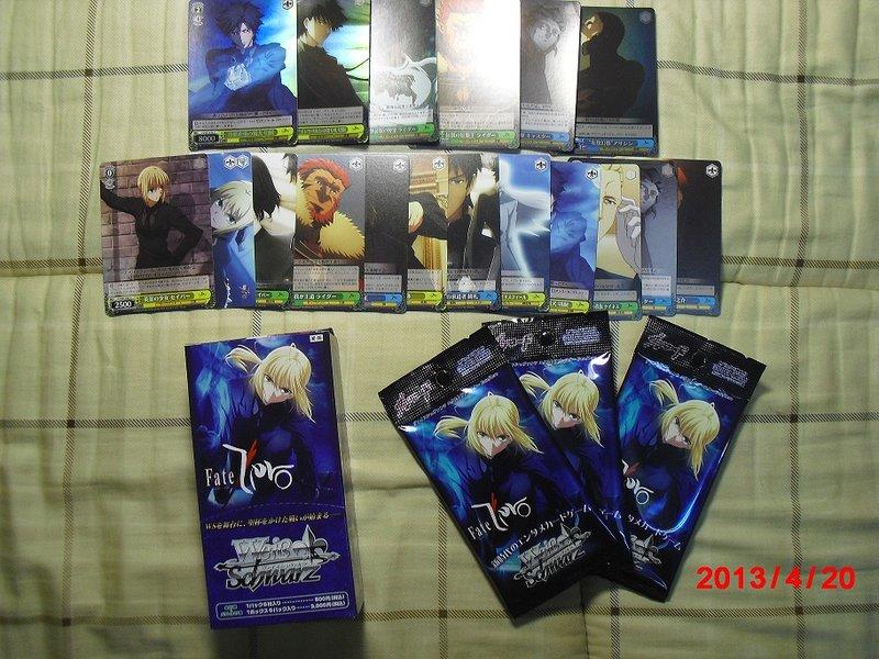 Fate Zero WS 閃卡補充包 18張 6閃12普 附卡盒卡包 (500元)