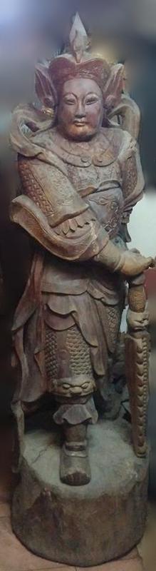 伽藍 韋陀(韋馱) 大型木雕 神像