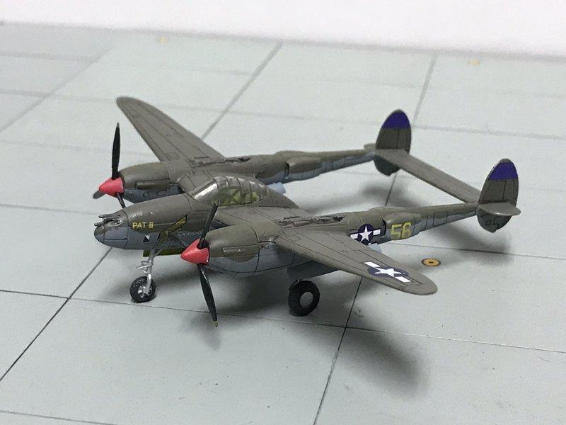 1/144 二戰美國陸軍 P-38 戰鬥機14戰鬥飛行隊完成品