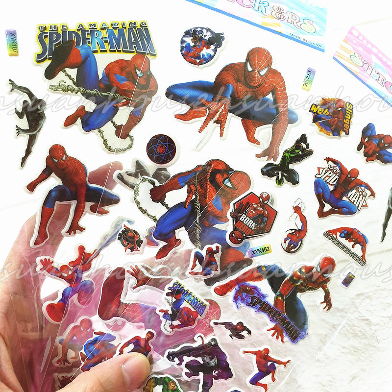 (1組6張35元)蜘蛛人 貼紙 泡泡貼