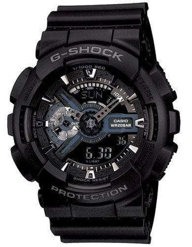 G-SHOCK CASIO 卡西歐超雙重型機械神秘感消光黑運動電子腕錶 型號：GA-110-1B【神梭鐘錶】