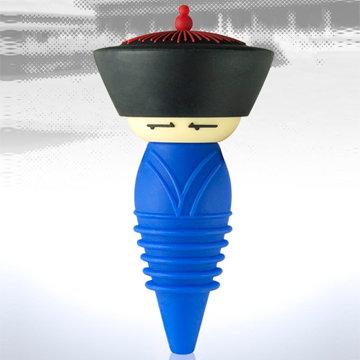 SiPALS 官帽酒瓶塞 (清朝阿哥)，靈感源於歷朝官帽，將前朝人物變成造型紅酒塞