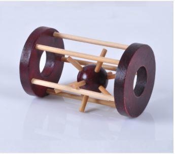 成人木制益智玩具古典玩具孔明鎖魯班鎖籠中取刺拯救海膽鍛煉空間思維能力
