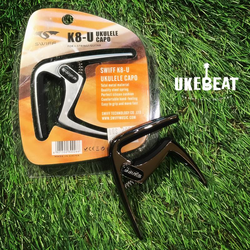【Uke Beat】SWIFF Capo K8-U 烏克麗麗專用 鋁合金夾式快速移調夾 黑/銀兩色