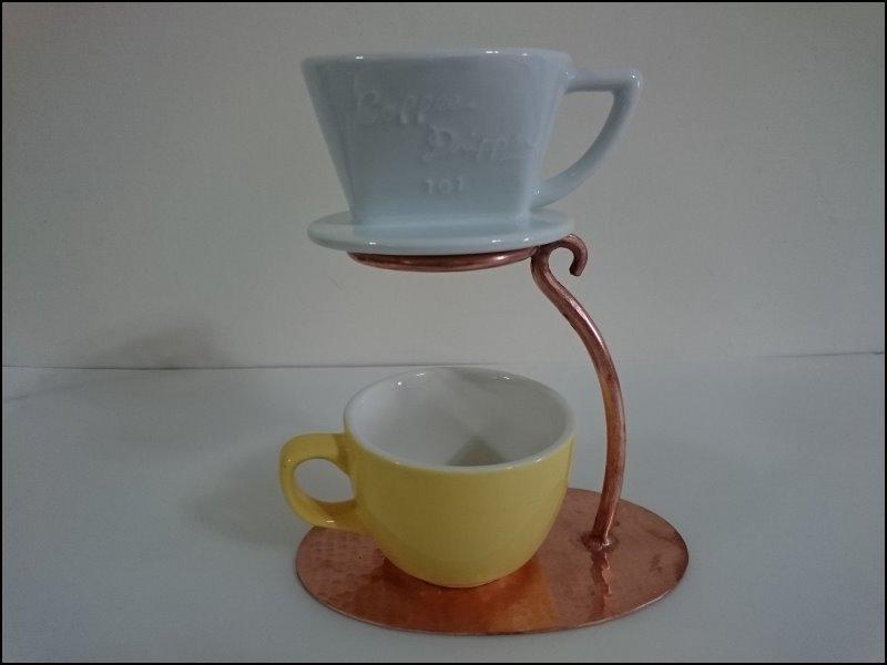[ 埔21烘焙咖啡 ] M06 咖啡手沖支架 單孔紫銅制 手沖咖啡濾杯架 手沖架 濾杯架 純銅手工