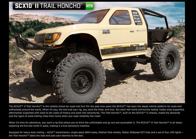 HMM 榔頭模型 Axial SCX10 II™Trail Honcho1/10攀岩車6010AX90059$10320