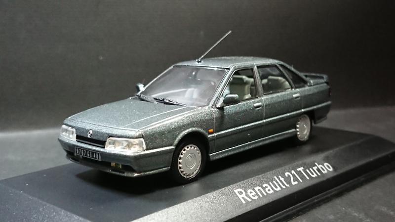［經典車坊］1/43 Renault 21 Turbo 1988 1/43 雷諾 21 R21 絕版 模型車 附展示盒