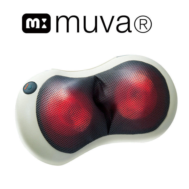 muva 3D多點溫感揉捏枕(可車充/按摩枕/熱敷/揉捏/紓壓/放鬆/按摩器/舒緩)