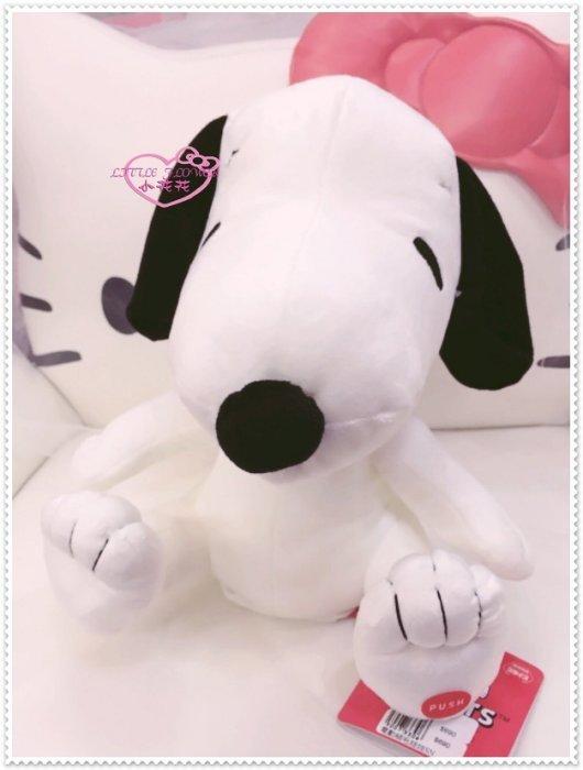 ♥小花花日本精品♥ Hello Kitty 《snoopy》史努比 電動娃娃 玩偶收藏 白色坐姿 50073306