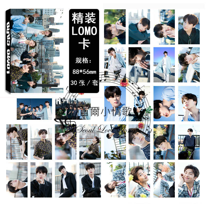 【首爾小情歌】BTS 防彈少年團 團體款 V 田柾國 JIMIN LOMO 30張卡片 小卡組#14