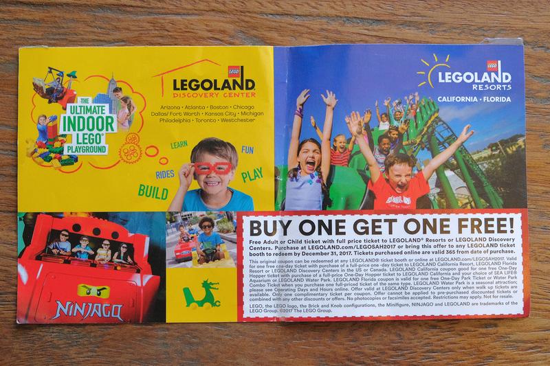 美國加州 Lego 樂高樂園 買一送一折價券 California (成人兒童皆可)